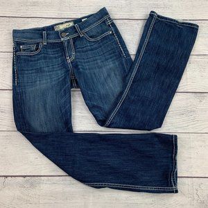 BKE Jeans 29 X 31.5 Dark Wash Kate Bootcut 31" Inseam Thick Stitch